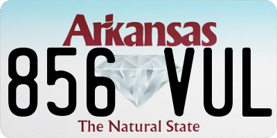 AR license plate 856VUL