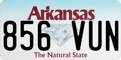 AR license plate 856VUN