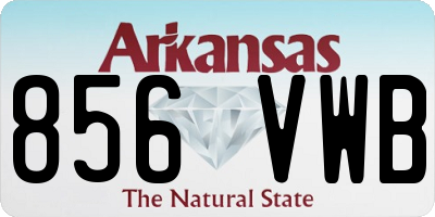 AR license plate 856VWB