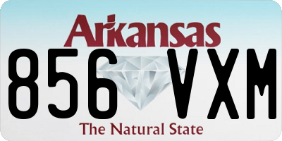 AR license plate 856VXM