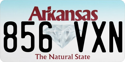 AR license plate 856VXN