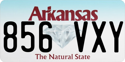 AR license plate 856VXY