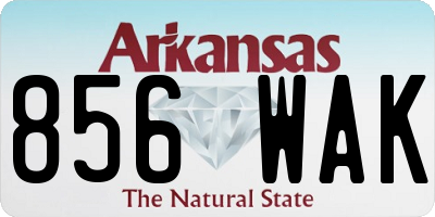 AR license plate 856WAK
