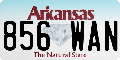 AR license plate 856WAN