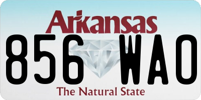AR license plate 856WAO