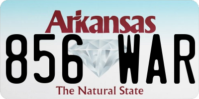 AR license plate 856WAR