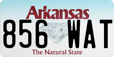AR license plate 856WAT