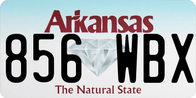 AR license plate 856WBX