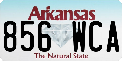 AR license plate 856WCA
