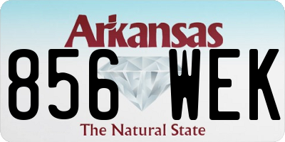 AR license plate 856WEK
