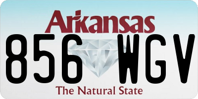 AR license plate 856WGV