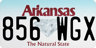 AR license plate 856WGX