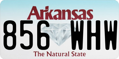 AR license plate 856WHW
