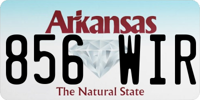 AR license plate 856WIR