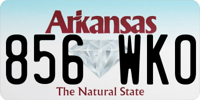AR license plate 856WKO
