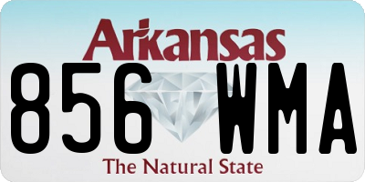 AR license plate 856WMA