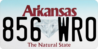 AR license plate 856WRO