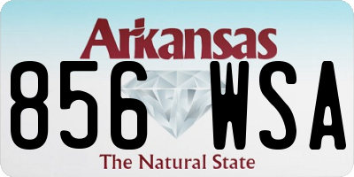 AR license plate 856WSA