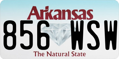 AR license plate 856WSW