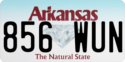 AR license plate 856WUN