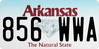 AR license plate 856WWA