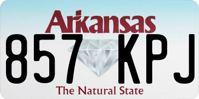 AR license plate 857KPJ