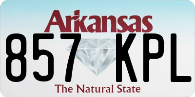 AR license plate 857KPL