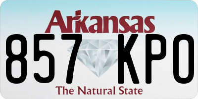 AR license plate 857KPO