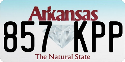 AR license plate 857KPP