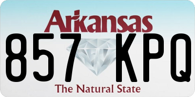 AR license plate 857KPQ