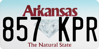 AR license plate 857KPR