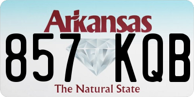 AR license plate 857KQB