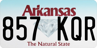 AR license plate 857KQR