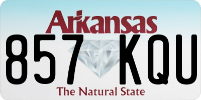 AR license plate 857KQU