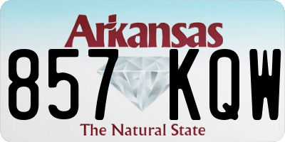 AR license plate 857KQW