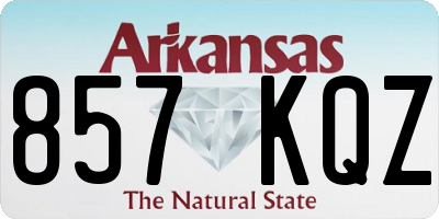 AR license plate 857KQZ