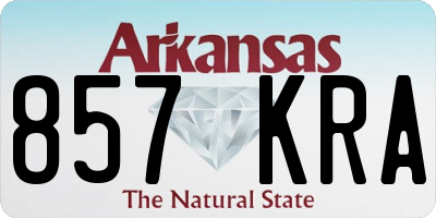 AR license plate 857KRA