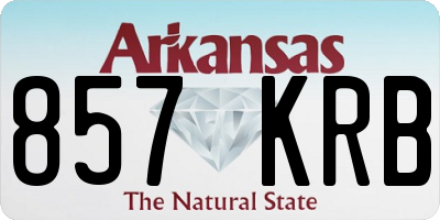AR license plate 857KRB