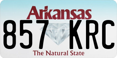 AR license plate 857KRC