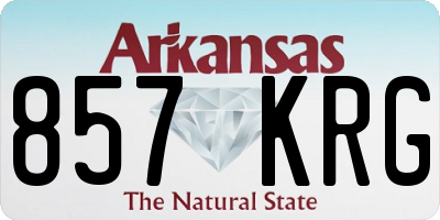 AR license plate 857KRG