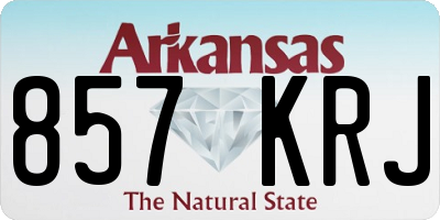 AR license plate 857KRJ