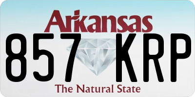 AR license plate 857KRP
