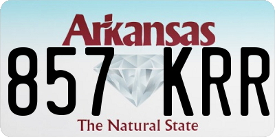 AR license plate 857KRR