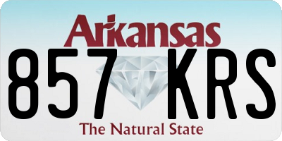 AR license plate 857KRS