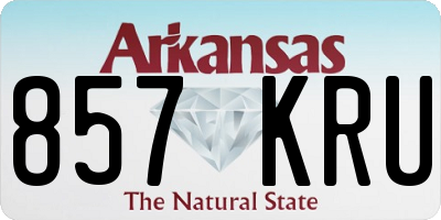AR license plate 857KRU
