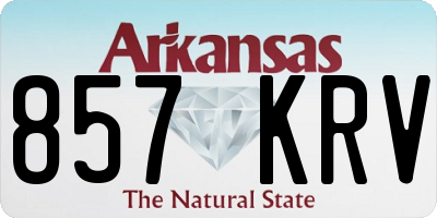 AR license plate 857KRV