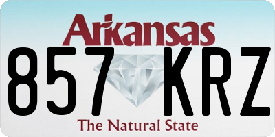AR license plate 857KRZ