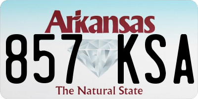 AR license plate 857KSA