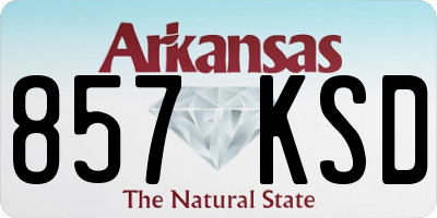 AR license plate 857KSD