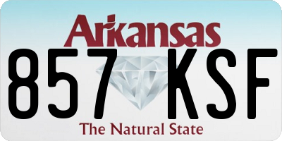 AR license plate 857KSF